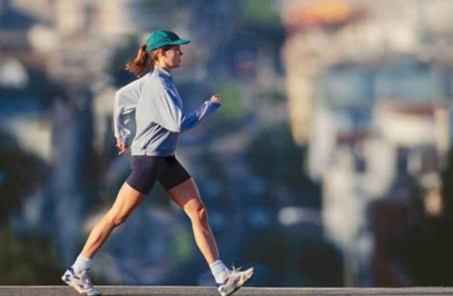 Active person walking